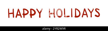 Hand gezeichneter Schriftzug Happy Holidays, Vektor-Illustration Stock Vektor