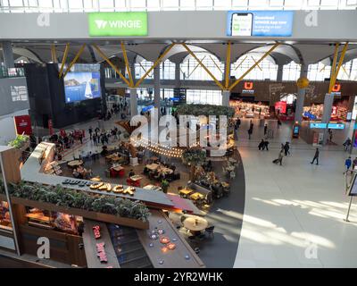 Bild der Burger Jack Snackbar am Flughafen Istanbul. Stockfoto