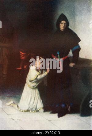 Illustration von W. H. Margetson (1861–1940) für das William Shakespeare-Stück King John. Arthur. „O! Rette mich, Hubert, rette mich!" Akt IV. Szene I. aus dem Kingsway Shakespeare, veröffentlicht 1932 Stockfoto