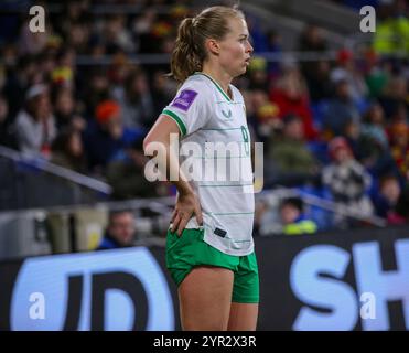 Cardiff, Wales, 29. November 2024 Ruesha Littlejohn (8.) während des Qualifikationsspiels zur UEFA Women's Euro 2025 zwischen Wales und der Republik Irland im Cardiff City Stadium in Cardiff, Wales. (B. Ost/SPP) Stockfoto