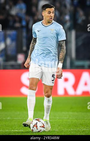 Rom, Italie. November 2024. Matias VECINO von Latium Rom während des Fußballspiels der UEFA Europa League, League Phase MD5 zwischen SS Lazio und PFK Ludogorets Razgrad am 28. November 2024 im Stadio Olimpico in Rom, Italien - Foto Matthieu Mirville (M Insabato)/DPPI Credit: DPPI Media/Alamy Live News Stockfoto