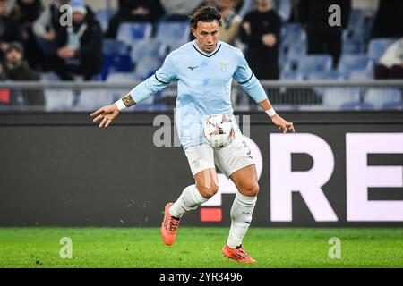 Rom, Italie. November 2024. Luca PELLEGRINI aus Latium Rom während des Fußballspiels der UEFA Europa League, League Phase MD5 zwischen SS Lazio und PFK Ludogorets Razgrad am 28. November 2024 im Stadio Olimpico in Rom, Italien - Foto Matthieu Mirville (M Insabato)/DPPI Credit: DPPI Media/Alamy Live News Stockfoto