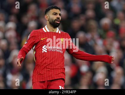 Liverpool, Großbritannien. Dezember 2024. Mohamed Salah aus Liverpool während des Premier League-Spiels in Anfield, Liverpool. Der Bildnachweis sollte lauten: Simon Bellis/Sportimage Credit: Sportimage Ltd/Alamy Live News Stockfoto