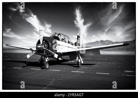 Grumman F3F Wildcat auf der Safford Airshow in Arizona Stockfoto