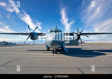 US Army Alenia C-27 Spartan Transportflugzeug auf der Safford Air Show in Arizona Stockfoto