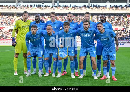 Turin, Italien. Dezember 2024. Der Start-11 von Napoli für das Spiel der Serie A zwischen Turin und Neapel im Stadio Olimpico in Turin. Stockfoto