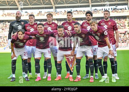 Turin, Italien. Dezember 2024. Das Startelf von Turin für das Spiel der Serie A zwischen Turin und Neapel im Stadio Olimpico in Turin. Stockfoto