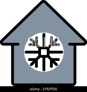 Symbol Klimaanlage. Haushaltsgerät. Elektrische Betriebsmittel. Vektorfarbsymbol für Ihre Website, Ihr Mobiltelefon, Ihre Präsentation und Ihr Logo Stock Vektor