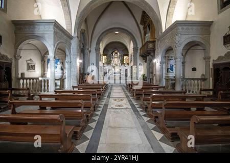 Hauptkirche des Heiligtums von La Verna, Chiusi della Verna, Toskana, Italien Stockfoto