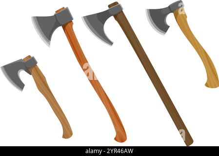 Cartoon Holzfäller Äxte Stock Vektor