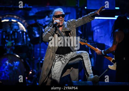 Buenos Aires, Argentinien. Dezember 2024. Iron Maiden tritt am 1. Dezember 2024 im Huracan Stadium in Buenos Aires, Argentinien, auf. (Foto: Gabriel Sotelo/NurPhoto) Credit: NurPhoto SRL/Alamy Live News Stockfoto