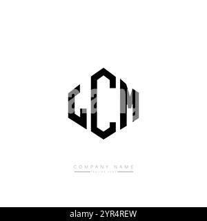 LCM-Letter-Logo mit Polygonform. LCM-Polygon- und würfelförmiges Logo. LCM-Sechskant-Vektor-Logo-Vorlage weiß und schwarz. LCM monogr Stock Vektor