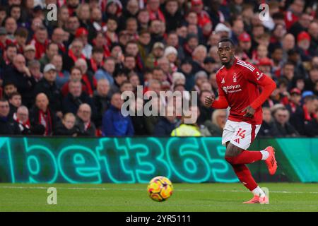 Callum Hudson-Odoi of Nottingham Forest - Nottingham Forest V Ipswich Town, Premier League, City Ground, Nottingham, Großbritannien - 30. November 2024 nur redaktionelle Verwendung - es gelten Einschränkungen von DataCo Stockfoto