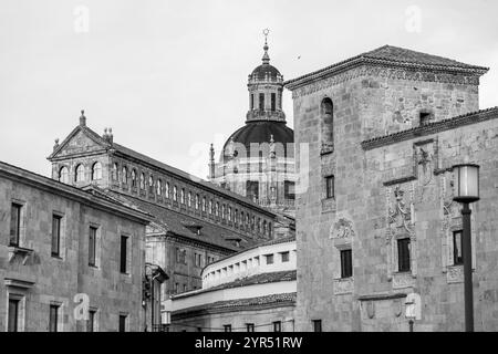 La Clerecia ist ein barockes Gebäude des ehemaligen königlichen Kollegiums des Heiligen Geistes der Gesellschaft Jesu, das zwischen dem 17. Und 18. Jahrhundert erbaut wurde. Stockfoto