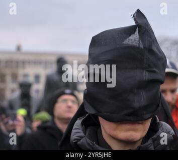 Deutschland, Berlin, 29. November 2024, trauermarsch der Kulturszene, Demonstration gegen kulturellen Abbau, Europa Stockfoto