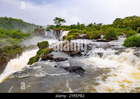 Iguazu Falls Argentinien Seite, mehrere Wasserfälle Natur Landschaft, Argentinien Landschaft, Argentinien Südamerika Reisen Stockfoto