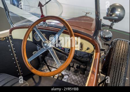 Praga Piccolo Cabriolet von 1929, Innenansicht, Erwin Hymer Museum, Karawane, Bad Forest Lake, Oberschwaben, Baden-Württemberg, Deutschland, Europa Stockfoto