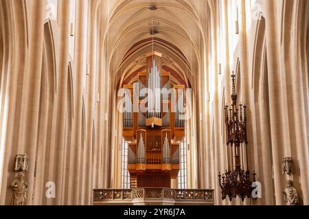 ROTHENBURG, DEUTSCHLAND - 24. NOVEMBER 2023: St. Jakobskirche in Rothenburg ob der Tauber, Bayern Stockfoto