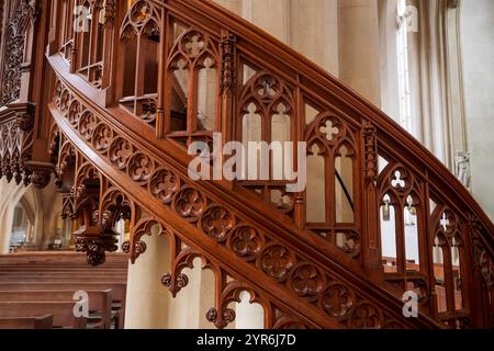 ROTHENBURG, DEUTSCHLAND - 24. NOVEMBER 2023: St. Jakobskirche in Rothenburg ob der Tauber, Bayern Stockfoto