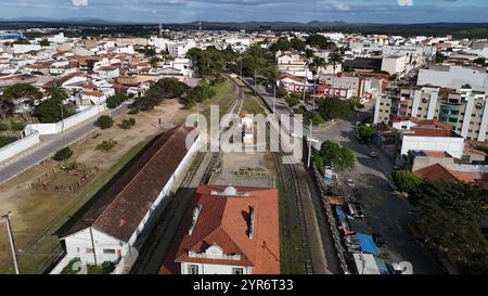 salvador, bahia, brasilien - 24. juli 2024: Aus der Vogelperspektive auf Wohnhäuser im Stadtzentrum von Salvador. Stockfoto