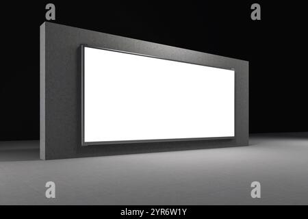 3D-Rendering leere LED-Werbetafel oder -Banner Stockfoto