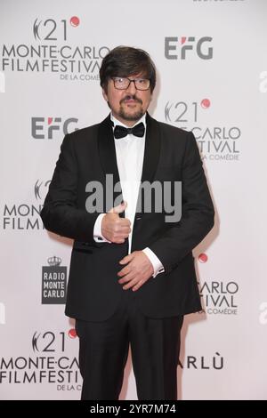 Ricky Memphis nimmt an der Zeremonie des 21. Monte-Carlo Film Festival de La Comedie in Monte Carlo Teil. Stockfoto