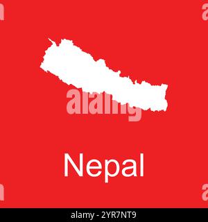 nepal Karte Symbol Illustration Design Stock Vektor
