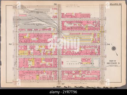 Begrenzt durch W. 32nd Street, 9th Avenue, W. 26th Street und Eleventh Avenue, Plate 53 1916 Stockfoto