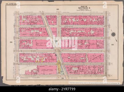 Begrenzt durch W. 37th Street, Fifth Avenue, W. 32nd Street und Seventh Avenue, Plate 60 1916 Stockfoto