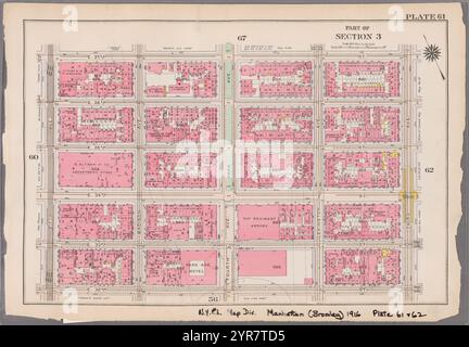 Begrenzt durch E. 37th Street, Third Avenue, E. 32nd Street und Fifth Avenue, Plate 61 1916 Stockfoto