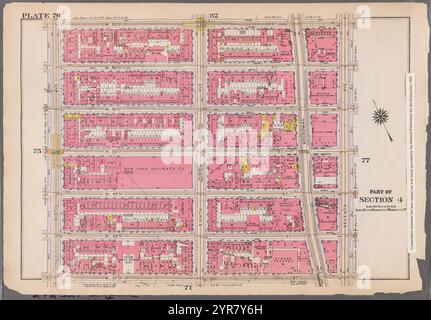 Begrenzt durch W. 53rd Street, Seventh Avenue, W. 47th Street und Ninth Avenue, Plate 76 1916 Stockfoto