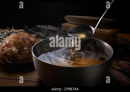 Stockbild der Dashi-Suppe Stockfoto