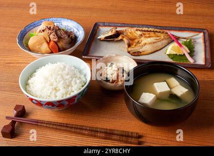 Japanisches Festmakrelen aus getrockneten Pferdemakrelen Stockfoto