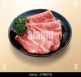 Wagyu Rindfleisch Sukiyaki Schulterbraten Stockfoto