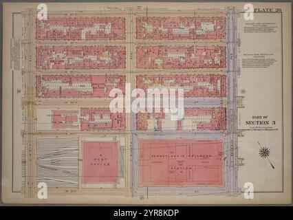 Platte 20, Teil von Abschnitt 3: [Begrenzt durch W. 37th Street, Seventh Avenue, W. 31st Street und Ninth Avenue.] 1920 von Bromley, Walter Scott Stockfoto