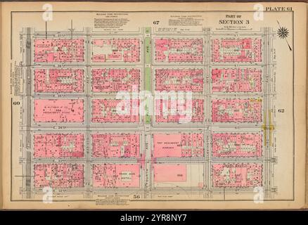 Plate 61: [Begrenzt durch E. 37th Street, Third Avenue, E. 32nd Street und Fifth Avenue] 1921 - 1923 Stockfoto