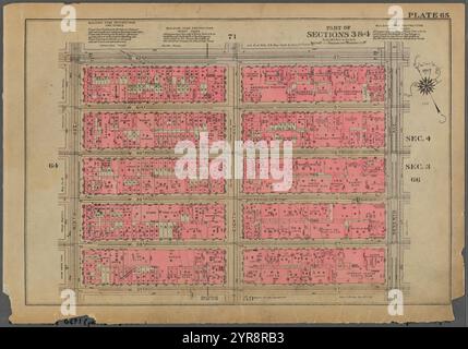 Platte 65, Teil der Abschnitte 3 & 4: [Begrenzt durch W. 42nd Street, Seventh Avenue, W. 37th Street und Ninth Avenue] 1930 Stockfoto