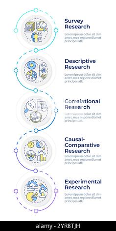 Quantitative Recherche verschiedene Arten von Infografik-Designvorlagen Stock Vektor