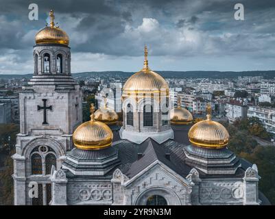 Die goldene Kathedrale der Himmelfahrt in Varna, Bulgarien Stockfoto