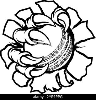 Cricket Ball Claw Cartoon Monster Animal Hand Stock Vektor