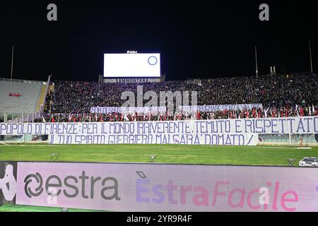 Dezember 2024, Artemio Franchi Stadium, Florenz, Italien; Serie A Enilive Football Match; Fiorentina gegen Inter; Fiorentina Unterstützer Stockfoto