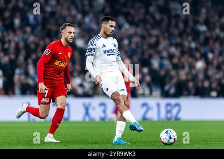 Kopenhagen, Dänemark. Dezember 2024. Marcos Lanfranco (15) vom FC Kopenhagen beim 3F Superliga-Spiel zwischen dem FC Kopenhagen und dem FC Nordsjaelland in Parken in Kopenhagen. Stockfoto