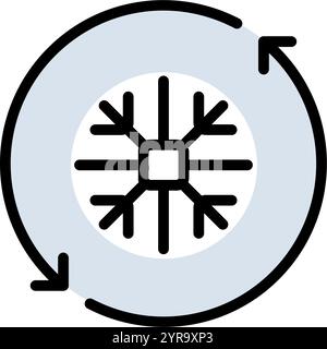 Symbol Klimaanlage. Haushaltsgerät. Elektrische Betriebsmittel. Flaches Vektorsymbol für Ihre Website, Ihr Mobiltelefon, Ihre Präsentation und Ihr Logo Stock Vektor