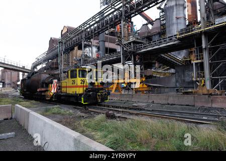 Gent, Belgien. Dezember 2024. Dieses Bild zeigt einen Besuch der neuen Vizepräsidenten der Europäischen Kommission Ribera und Sejourne in ArcelorMittal Belgien zur Vorbereitung des ¿Clean Industrial Deal¿ am Dienstag, den 3. Dezember 2024, in Gent. BELGA FOTO KURT DESPLENTER Credit: Belga Nachrichtenagentur/Alamy Live News Stockfoto