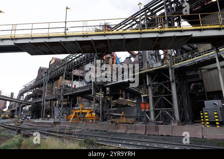 Gent, Belgien. Dezember 2024. Dieses Bild zeigt einen Besuch der neuen Vizepräsidenten der Europäischen Kommission Ribera und Sejourne in ArcelorMittal Belgien zur Vorbereitung des ¿Clean Industrial Deal¿ am Dienstag, den 3. Dezember 2024, in Gent. BELGA FOTO KURT DESPLENTER Credit: Belga Nachrichtenagentur/Alamy Live News Stockfoto