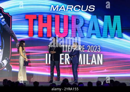 Mailand, Italien. Dezember 2024. (C) Marcus Thuram nimmt an der Gran Gal Teil? Del Calcio 2024 Oscar del Calcio Awards AIC im Superstudio Maxi Credit: dpa/Alamy Live News Stockfoto