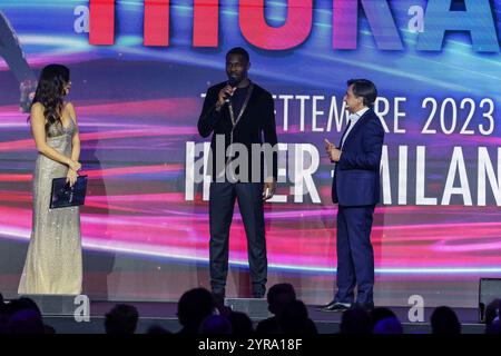 Mailand, Italien. Dezember 2024. (C) Marcus Thuram nimmt an der Gran Gal Teil? Del Calcio 2024 Oscar del Calcio Awards AIC im Superstudio Maxi Credit: dpa/Alamy Live News Stockfoto