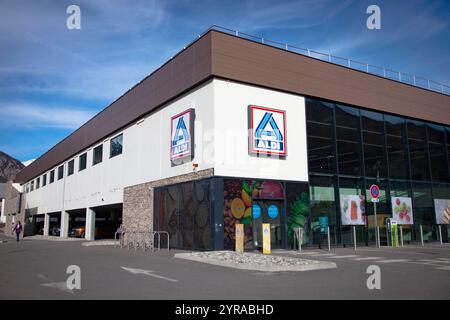 Briancoon (Französische Alpen, Südostfrankreich): Aldi Discount Supermarkt *** örtlicher Titel *** Stockfoto