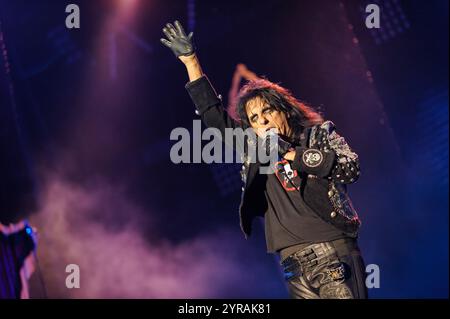 Clisson (Nordwestfrankreich), am 19. Juni 2008: Alice Cooper im Konzert beim Rockfestival Hellfest *** Lokale Bildunterschrift *** Stockfoto