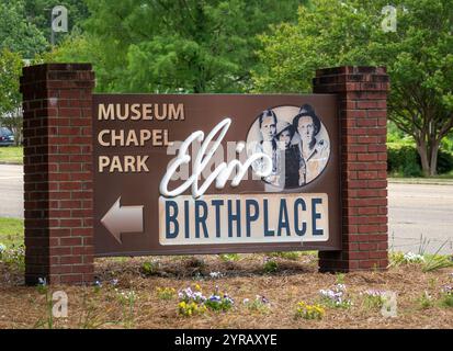 museumskapellenpark am Geburtsort von Elvis Presley in Tupelo Mississippi Stockfoto